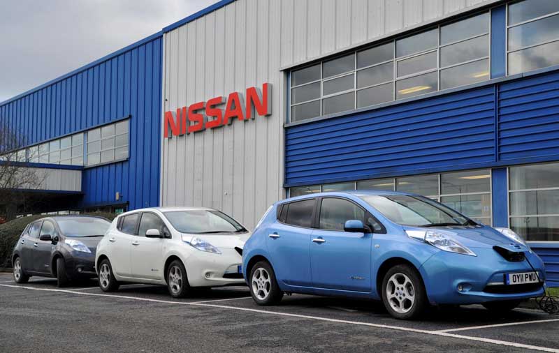 Nissan makes the all-electric Leaf at its Sunderland plant in the UK