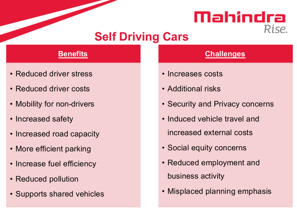 Batchu presented the benefits and challenges of introducing automated vehicles into India