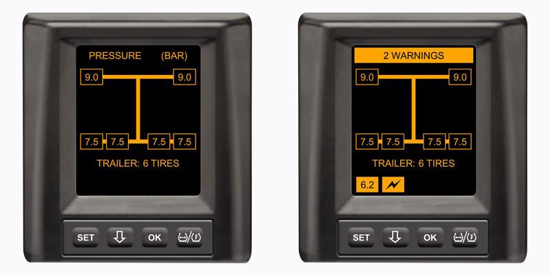 ContiPressureCheck™, the Continental tire pressure monitoring system, now with the new Automatic Trailer Learning (ATL) feature for automatic detection of trailers.