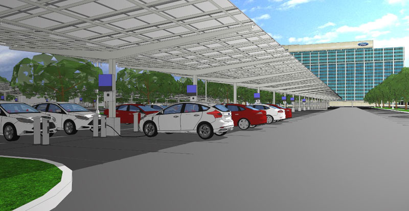Solar Canopy at Ford World Headquarters