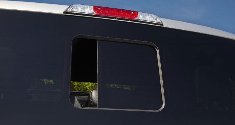 Magna's PureView (TM) seamless sliding window. The first-to-market design will debut on the 2015 Ford F-150. 