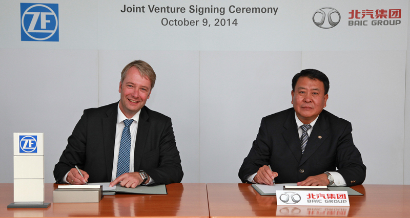 ZF and Chinese Automotive Manufacturer BAIC Form Joint Venture