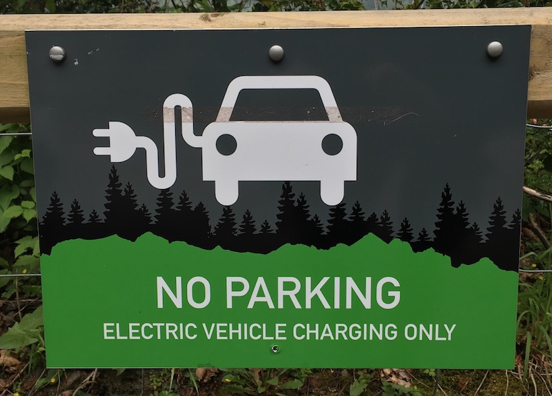 Electric vehicle charging only sign