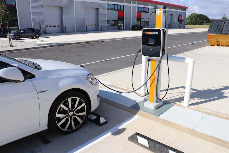 ChargePoint electric vehicle charging station