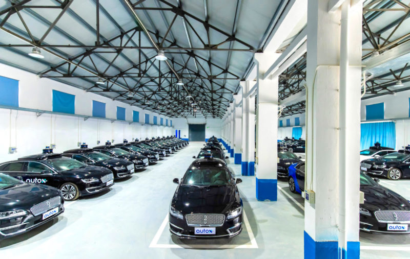 AutoX Shanghai Ops Center garage