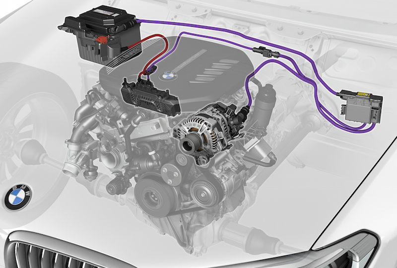 BMW 48V mild hybrid powertrain