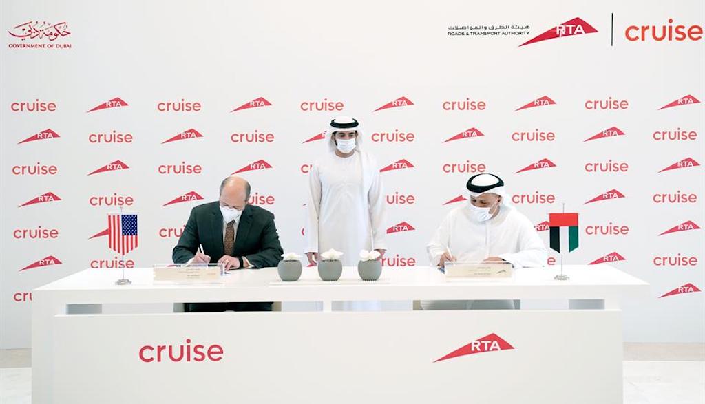 Cruise Dubai RTA robotaxi agreement