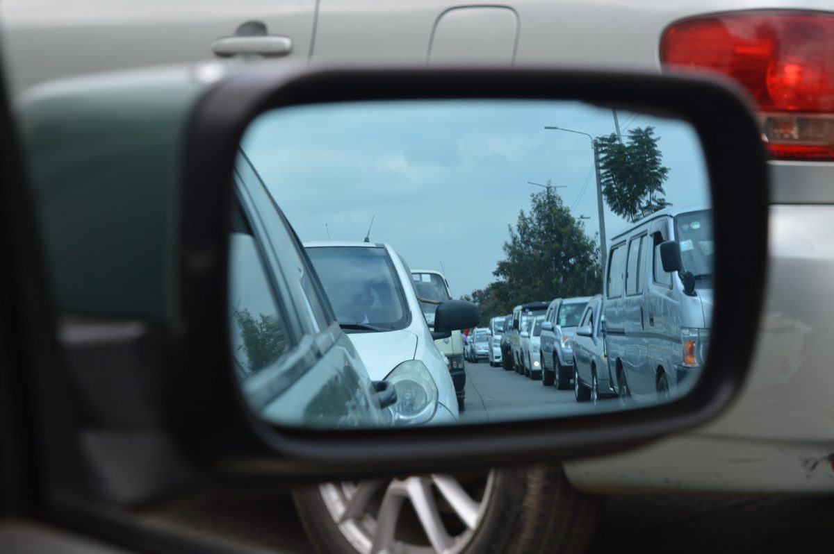 Traffic rear-view mirror