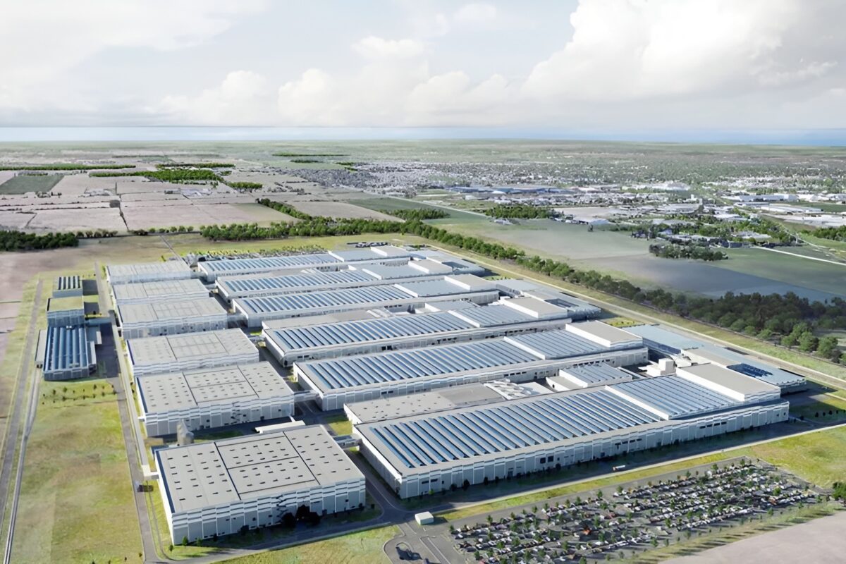 Spec image, Umico's planned battery materials plant in Canada